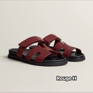 RARE FIND | Hermes BNIB authentic women chypre sandals in Rouge H 40